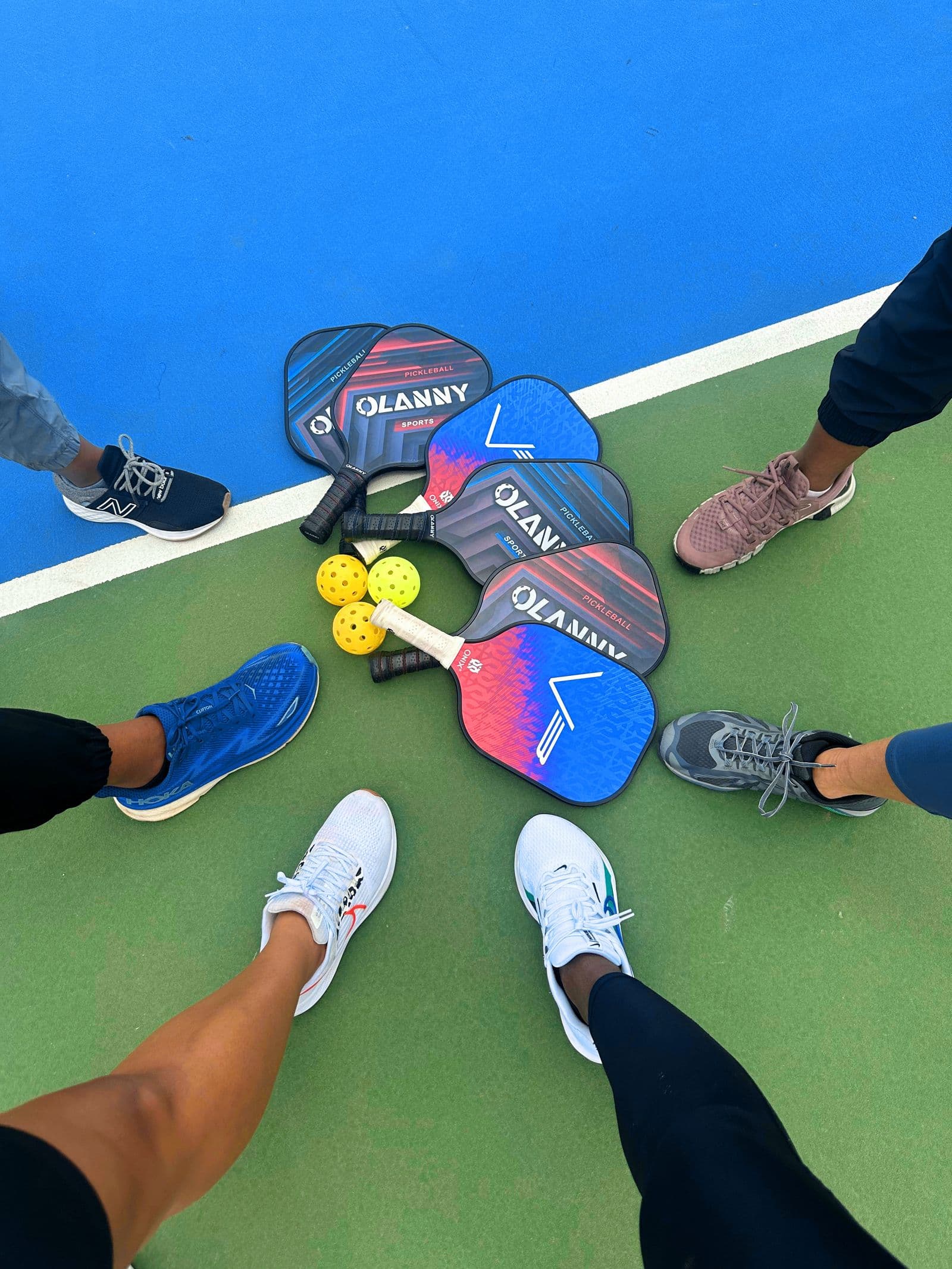 Paddles and balls provided